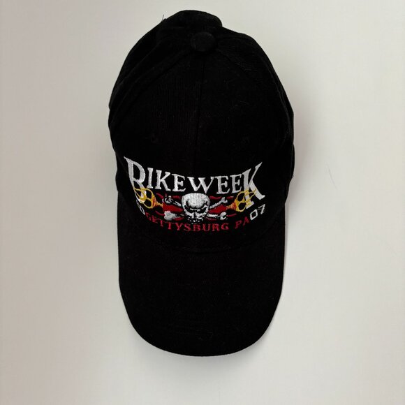 BIKE WEEK VINTAGE 2007 GETTYSBURG PA. BALLCAP TRUCKER HAT BLACK ADJUSTABLE OS - Picture 2 of 5